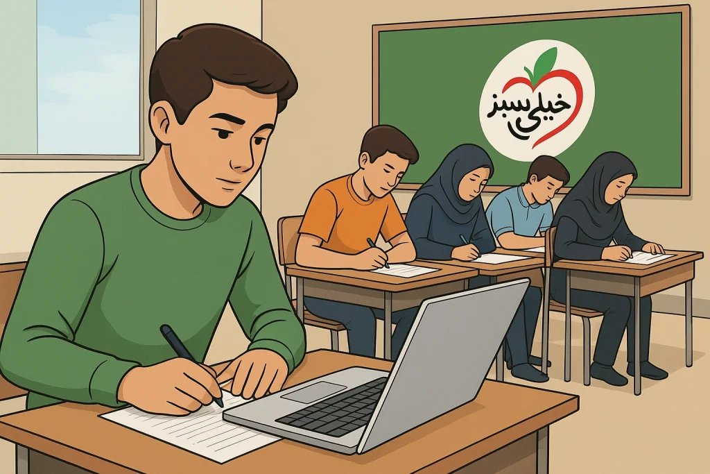 تفاوت بین آزمون‌های حضوری و آنلاین خیلی سبز